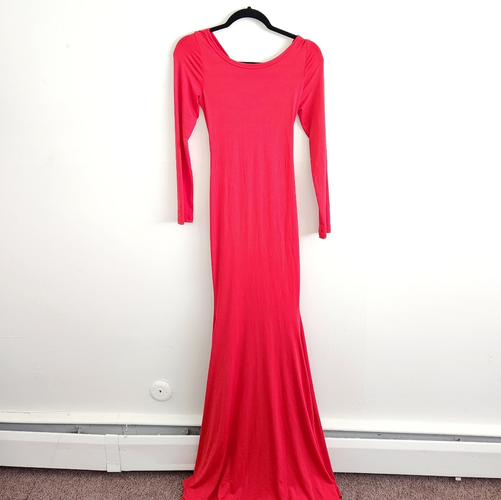 Red Formal Gown with Open Back